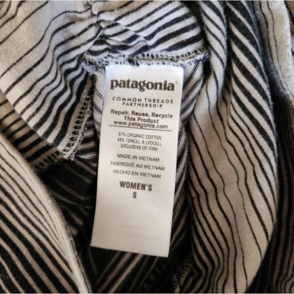 Patagonia Kamala Convertible Dress Skirt Women's Small Chevron Organic Cotton - Picture 5 of 7
